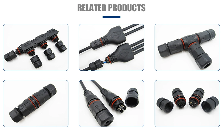 China Hot Sales LED Light Strip T Type Splitter Cable Connector IP 67 2pin 3 Pin 4 Pin 3ways Multiple Branches Cables Connector for Plant Growth Light