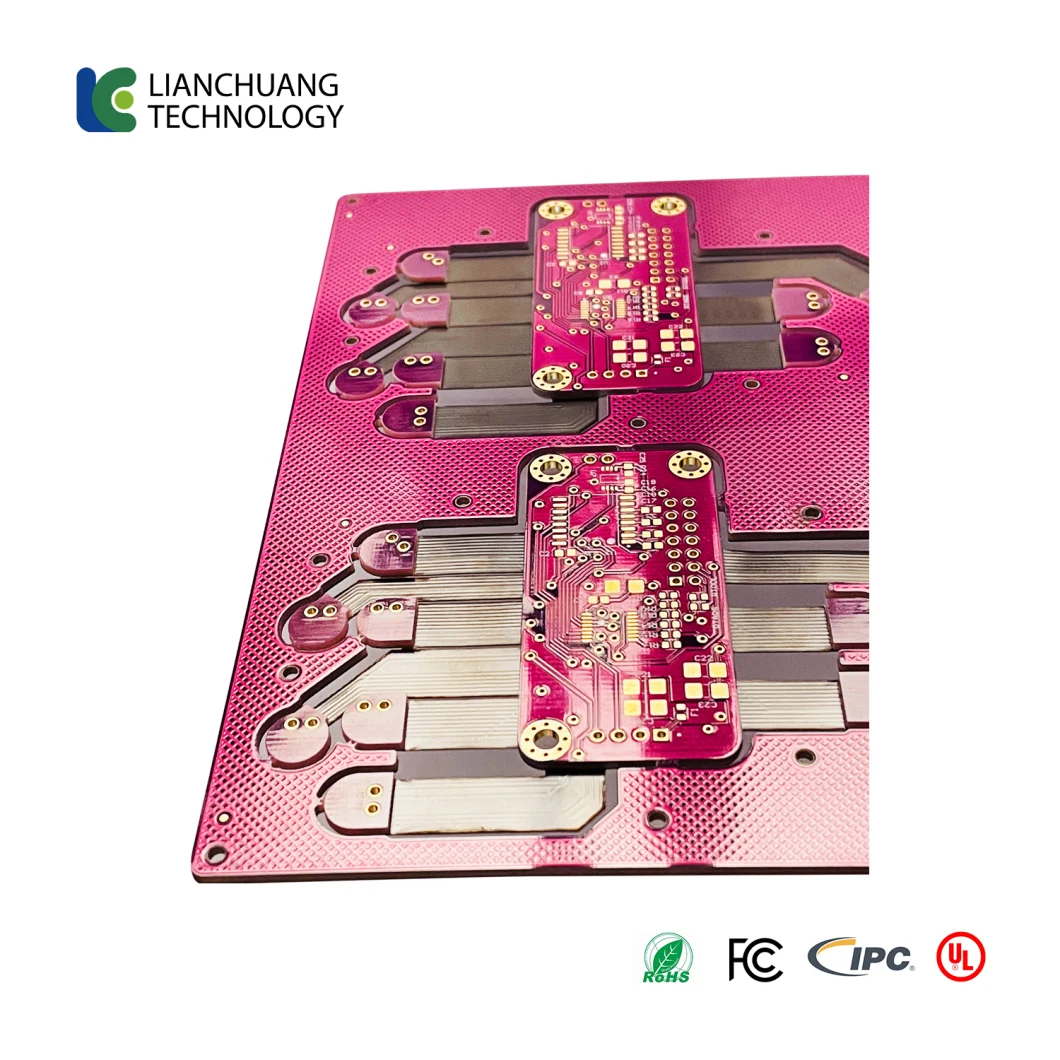 8 Layer 1.6mm Thickness Copper Thickness Is in a Layer 0.5oz Outer Layer 1oz, Material Is Pi+High Tg +Fr4, Flexible-Rigid PCB