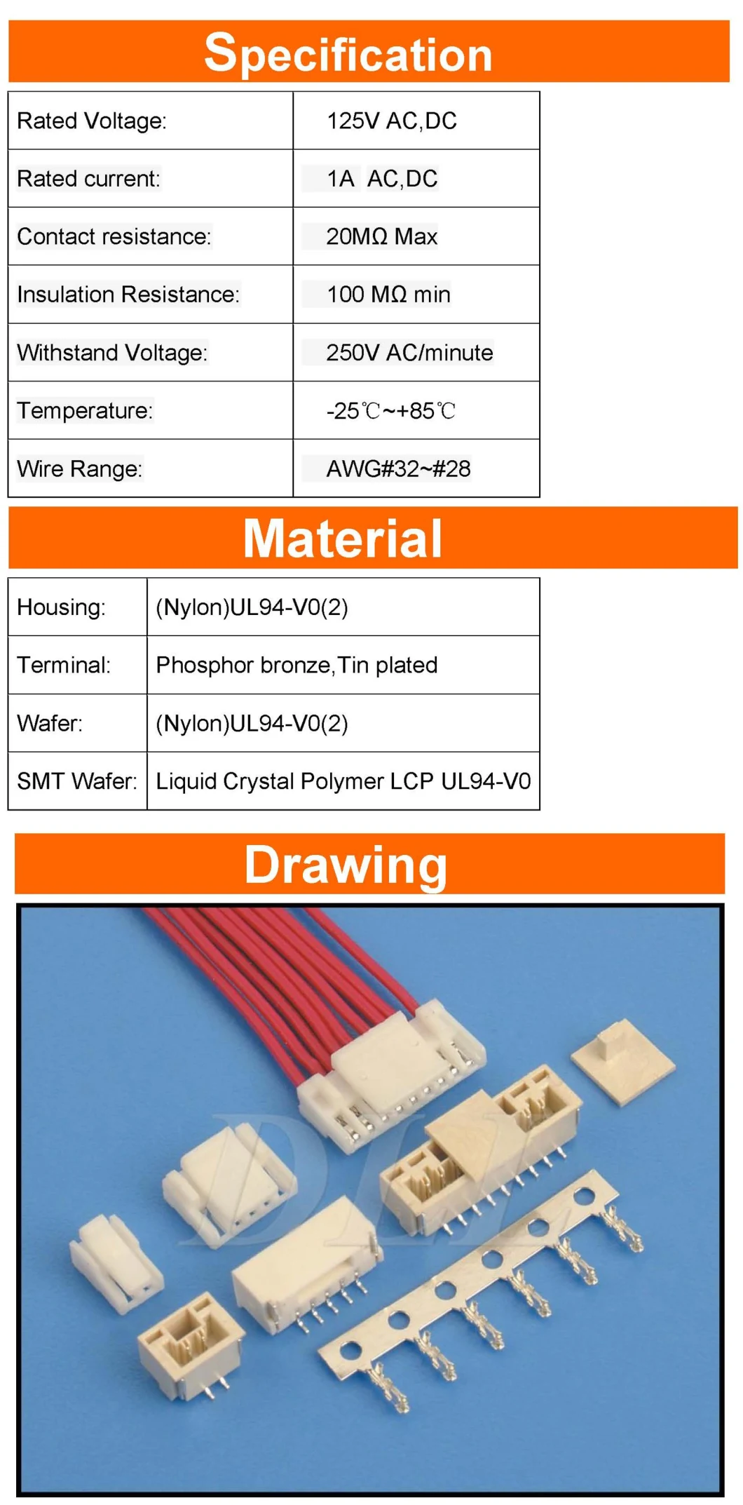 1mm-10mm Pitch Wire to Board Wire to Wire Connectors