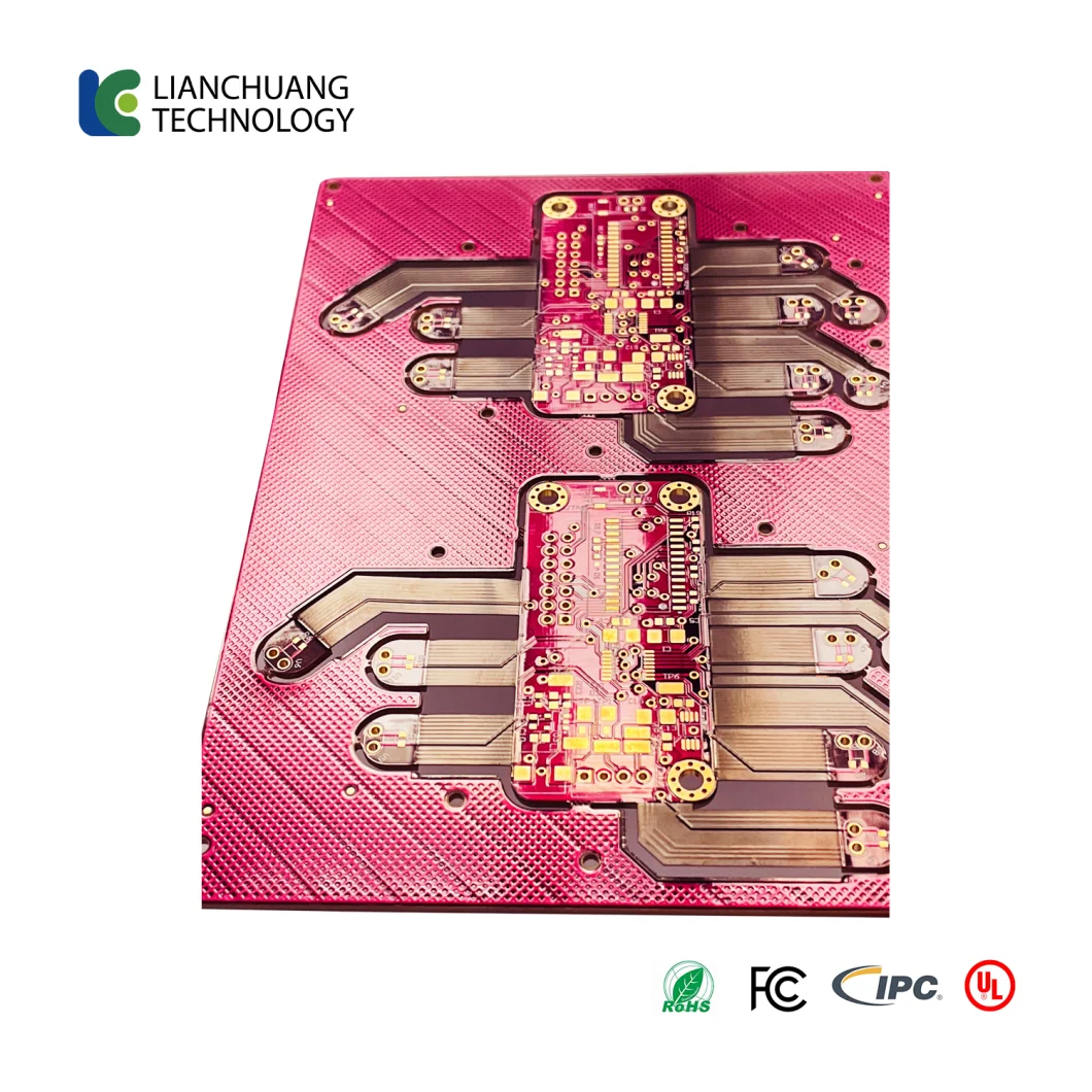 8 Layer 1.6mm Thickness Copper Thickness Is in a Layer 0.5oz Outer Layer 1oz, Material Is Pi+High Tg +Fr4, Flexible-Rigid PCB