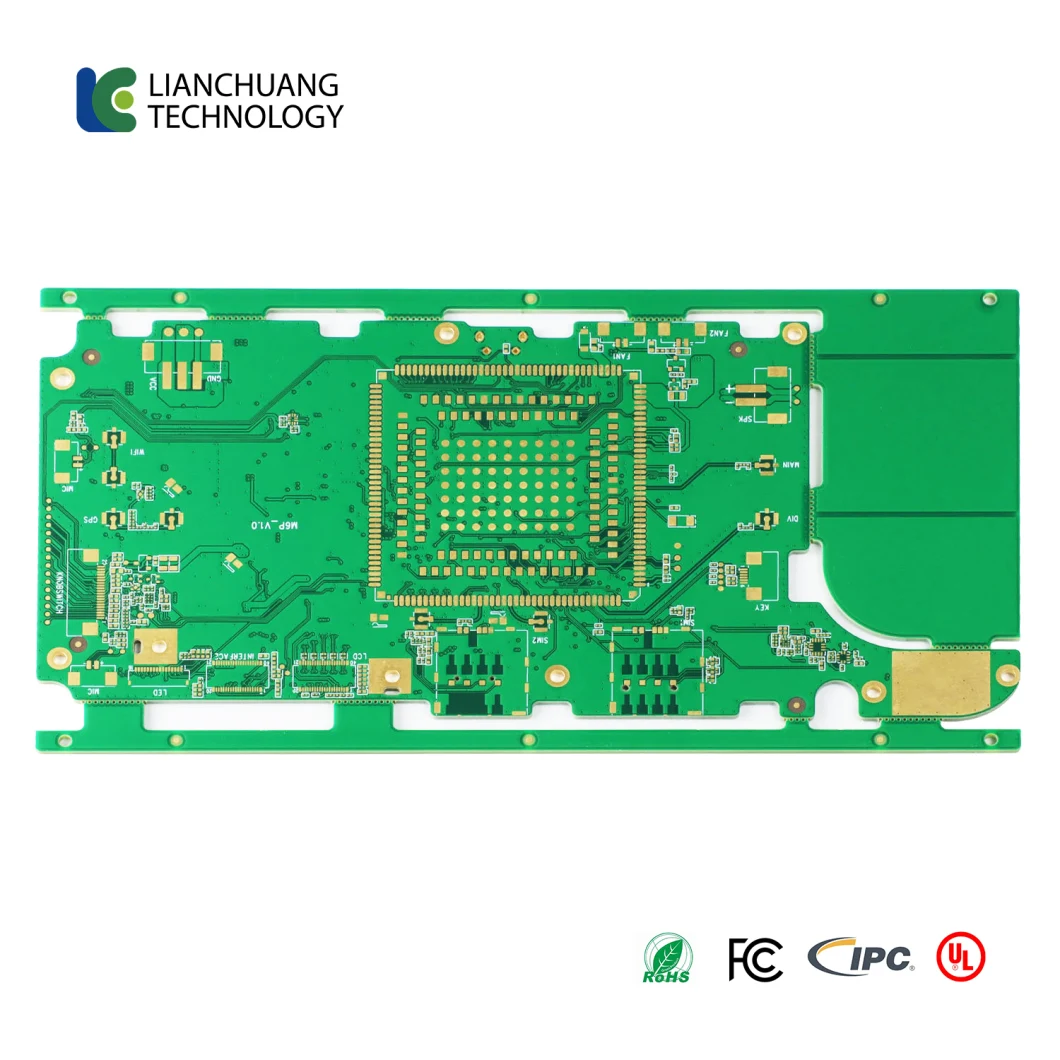 8 Layers of Fr4 Gold Edging PCB, Hybrid Laminating, Rogers/Taconic/Arlon/Nelco Laminating with Fr4 Material