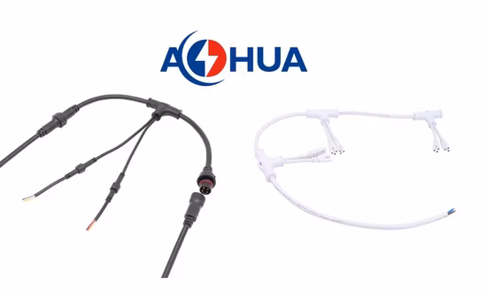 China Hot Sales LED Light Strip T Type Splitter Cable Connector IP 67 2pin 3 Pin 4 Pin 3ways Multiple Branches Cables Connector for Plant Growth Light